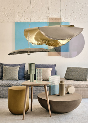 Modul&aacute;rn&iacute; sedac&iacute; souprava Samet, design Federica Biasi, textilie, polyuretan, cena na dotaz