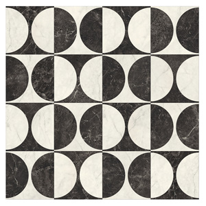 Vinylov&aacute; podlaha Lune Small DC506, elegantn&iacute; černob&iacute;l&yacute; design ve stylu art deco inspirovan&yacute; mramorem, cena na dotaz&nbsp;